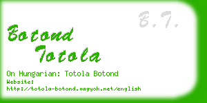 botond totola business card